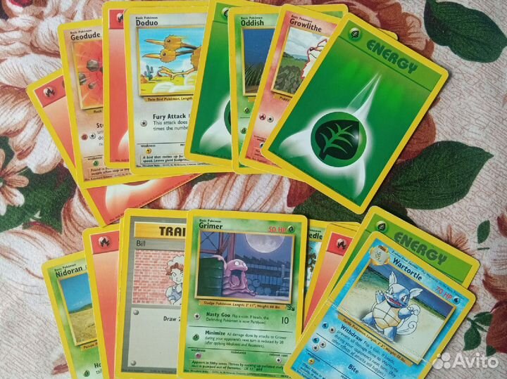 Винтажные оригинальные карты Pokemon 1999 года