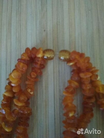 Бусы из натур. янтаря СССР антиквариат