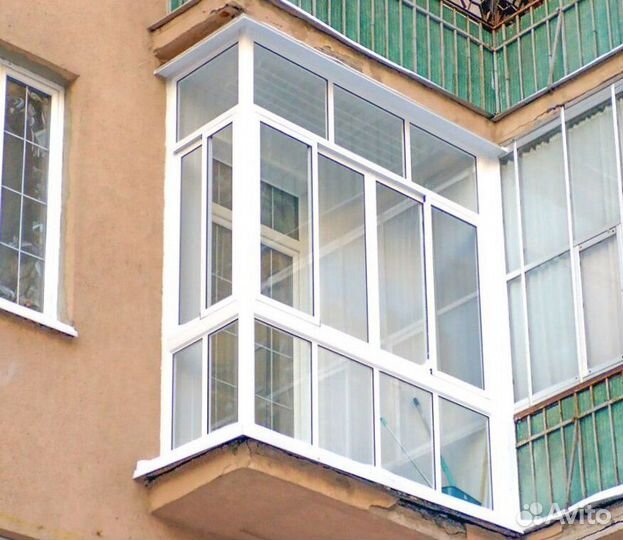 Остекление балконов и лоджий в рассрочку O6498