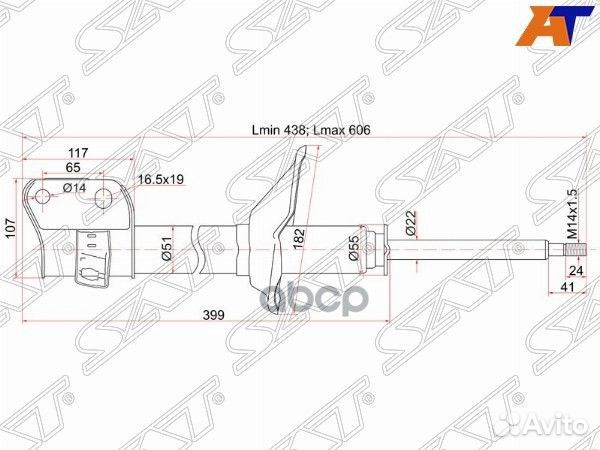 Стойка передняя subaru forester 97-02 LH ST-203