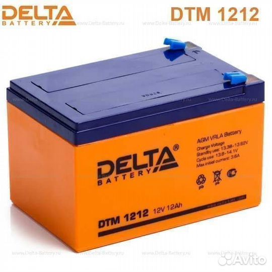 Аккумулятор delta dtm 1212