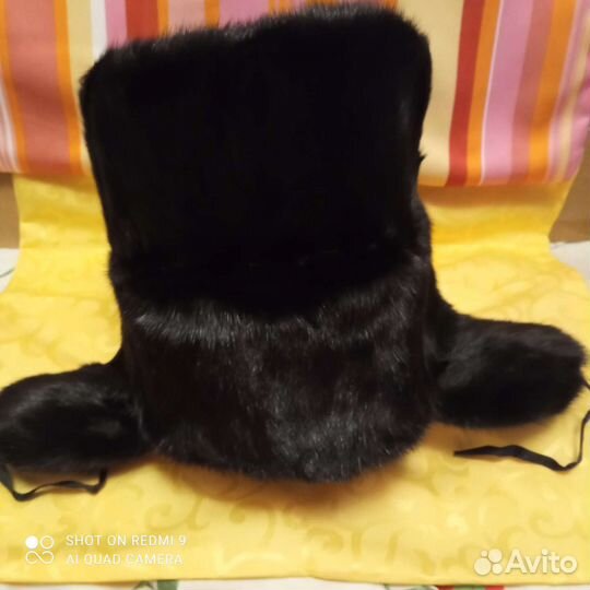 Шапка-ушанка,канадская норка+воротник