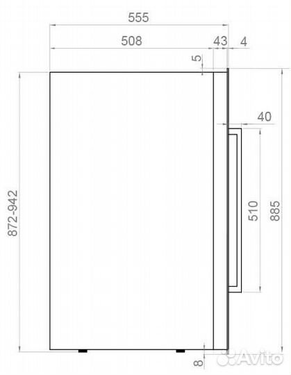 Встраиваемый винный шкаф Pando pvmav 88-49CRR