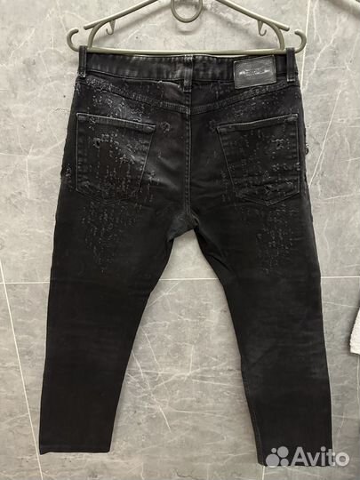 Just cavalli джинсы черные мужские