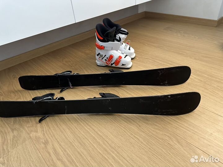 Горные лыжи детские90 см K2 ботинки Rossignol 19,5