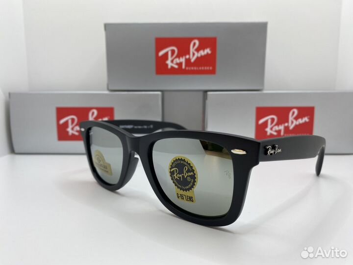 Очки рейбан 2140 rayban wayfarer зеркальные стекло