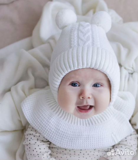 Шапка шлем Журавлик зимняя 36-38 размер