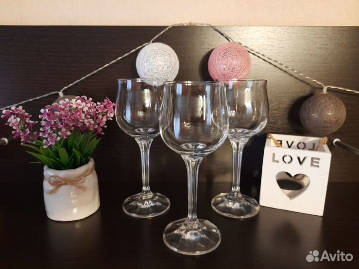 Фужеры бокалы для вина шампанского Набор 3шт