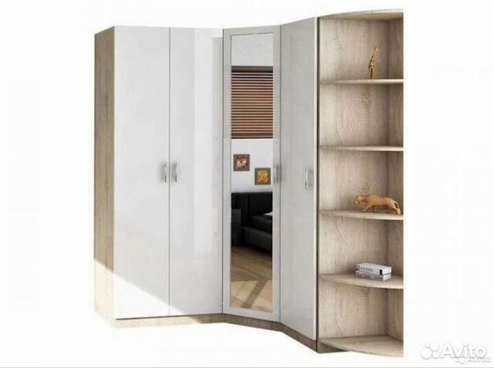 Шкафы-купе фабричные с зеркалом