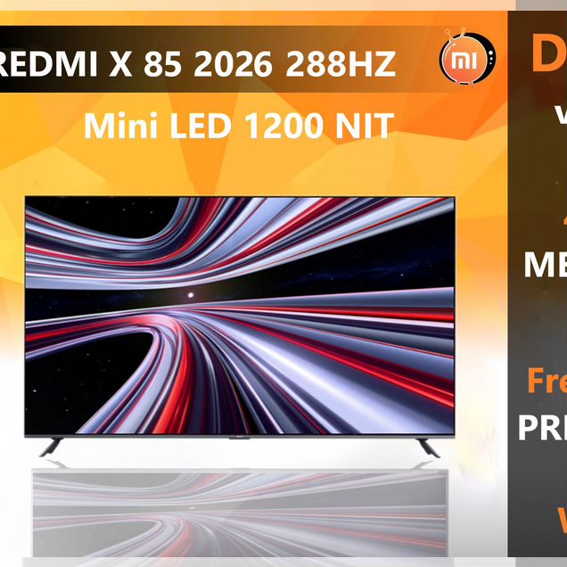 Redmi X 85" 2026 mini LED NEW