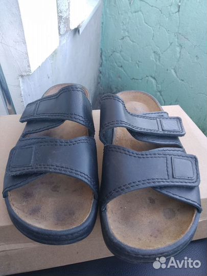 Мужские кожаные сабо(типа Birkenstock),Швейцария