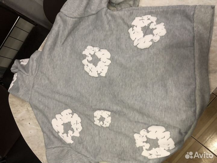 Худи denim tears серая