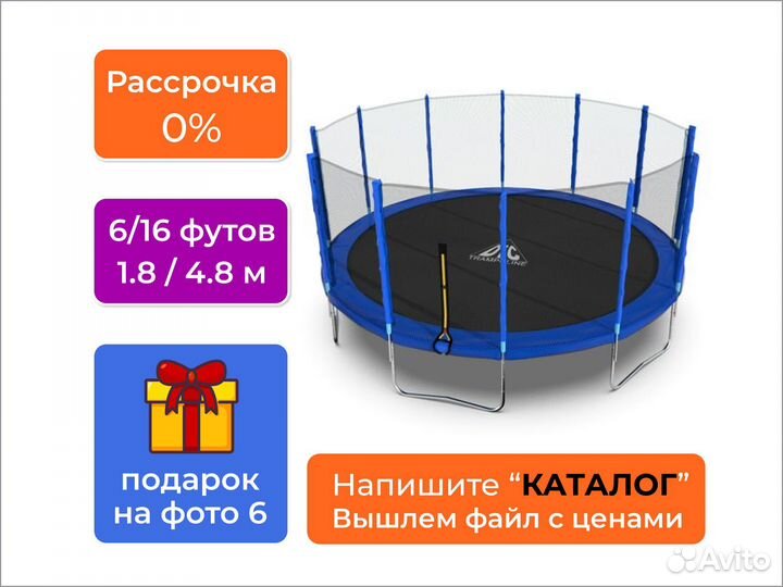 Батут с сеткой DFC Trampoline Fitness