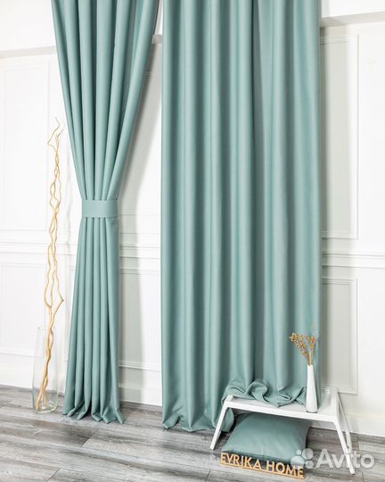 Комплект штор блэкаут Марсель Мята
