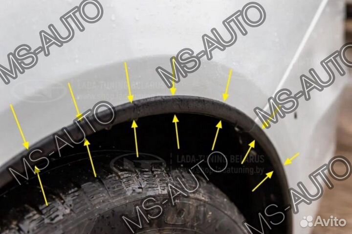 Защитные накладки на арки Лада Веста