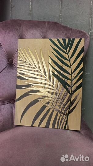 Картина, акрил с поталью 