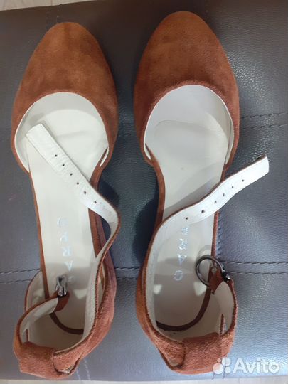 Балетки на танкетке,37 р-р натуральная замша