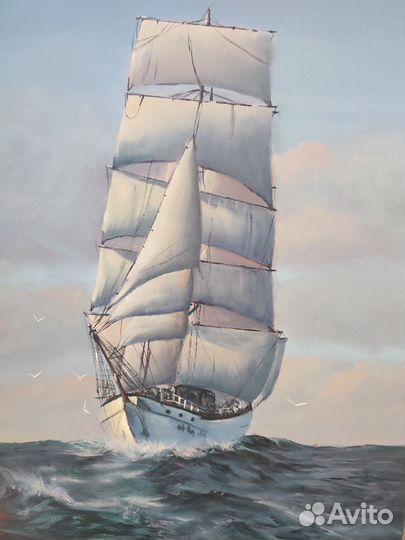 Картина маслом на холсте парус