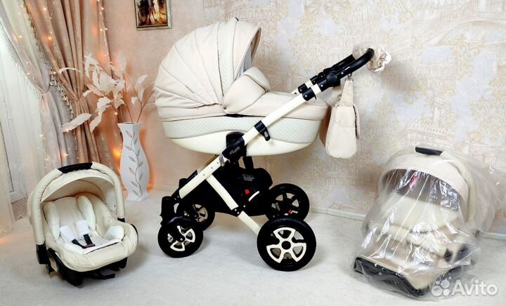 Качественная коляска Adamex Barletta 2в1/3в1