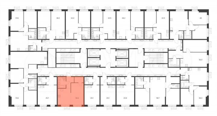 1-к. квартира, 34,2 м², 29/33 эт.