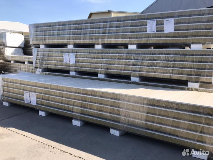 Трехслойные сэндвич-панели 80 мм