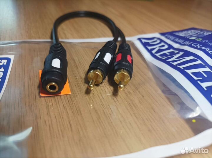 Кабель аудио 2 тюльпана на jack3,5 вход микрофона