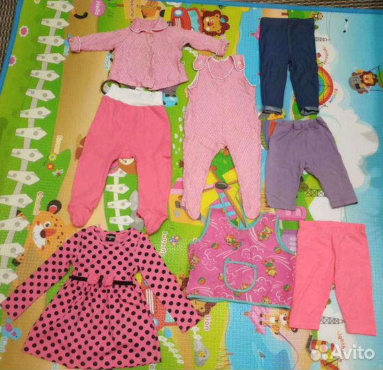 Вещи пакетом для девочки 9-12 месяцев