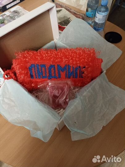 Именная мочалка + мыло ручной работы