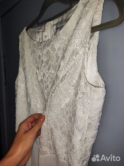 Платье белое 46