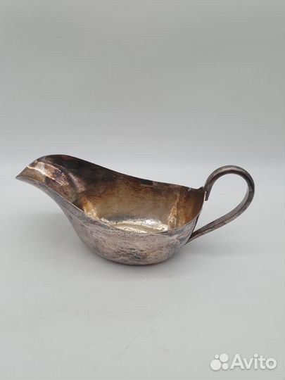 Антикварный соусник серебрение Англия нач. XX в