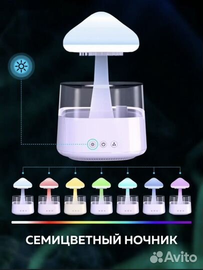 Увлажнитель воздуха Гриб аромадиффузор ночник