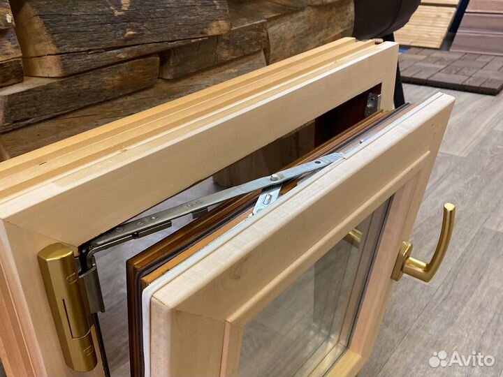 Окно деревянное для бани липа евроокно