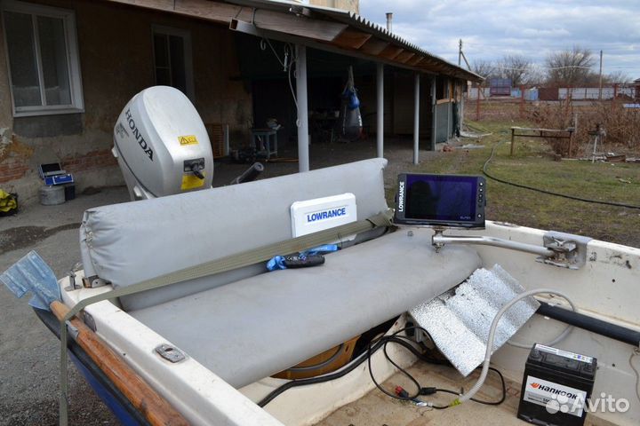 Лодка, прицеп, мотор якорь Хайбо с АКБ 135А