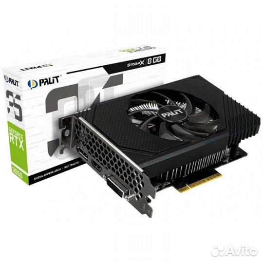 Видеокарта PCI-E 8Gb RTX 3050 Palit stormx gddr6 H