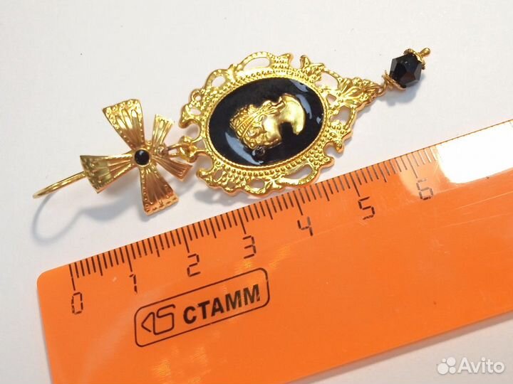 Серьги с образом романовы золотые