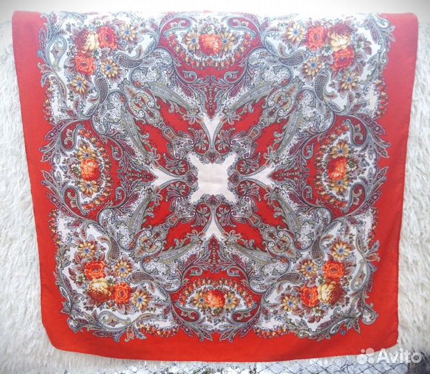 Павловопосадский платок шаль 125х125 
