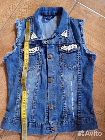 Жилетка для девочки джинсовая