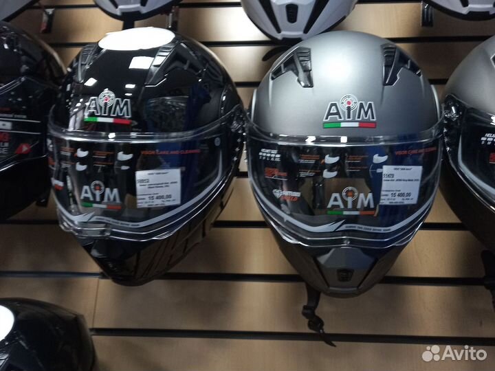 Шлем снегоходный Aim JK906 Black Glossy