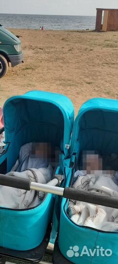 Коляска для двойни bumbleride 2 в 1