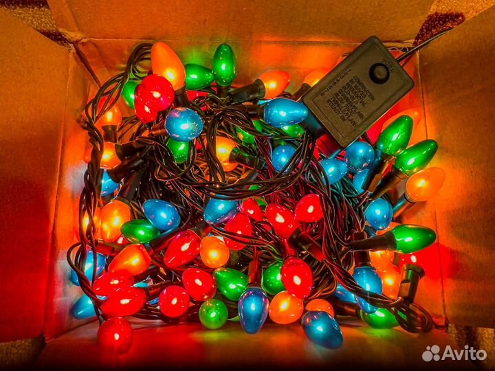 Винтажные гирлянды из 90х лампочки свечки