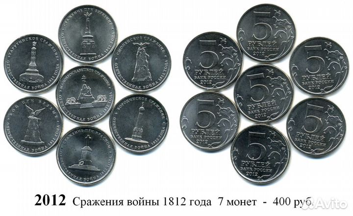 Россия. Монеты комплектами