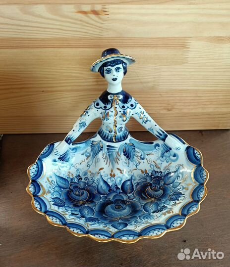 Фруктовница Гжель