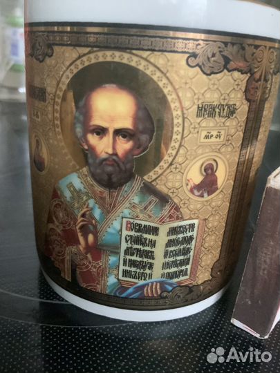 Кружка с Николаем угодником в идеальном состоянии