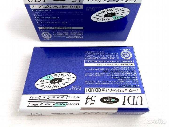Аудиокассеты кассета Maxell UD I 54 - 1990 г