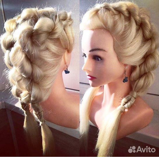 Учебная голова, манекен, болванка натуральная пари