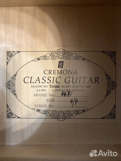 Классическая гитара cremona
