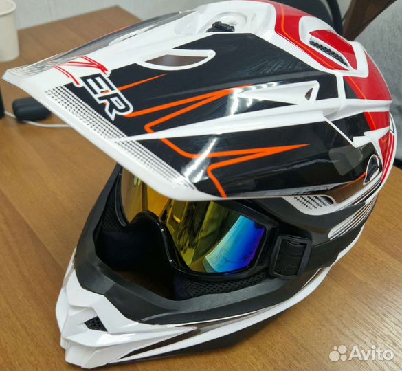 Кроссовый шлем hizer размер S