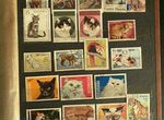 Почтовые марки по теме Кошки и Собаки
