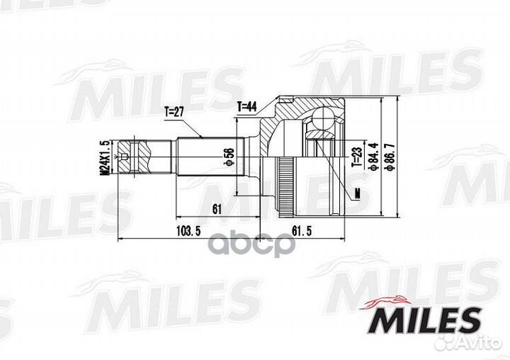 Шрус наружный nissan primera 1.6/1.8 02- (GKN 3