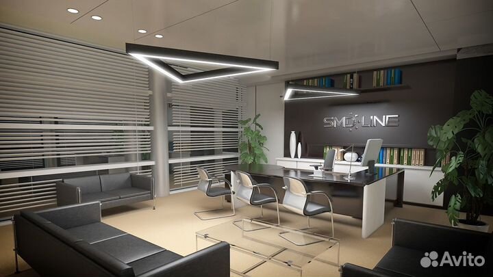 Светодиодный светильник в форме треугольника 560мм